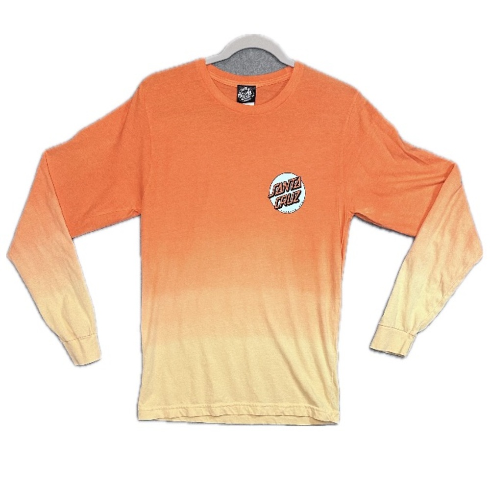 Santa Cruz Skateboard Orange & Yellow Long Sleeve Size Small